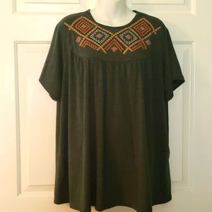 Aztec shirt sleeve top